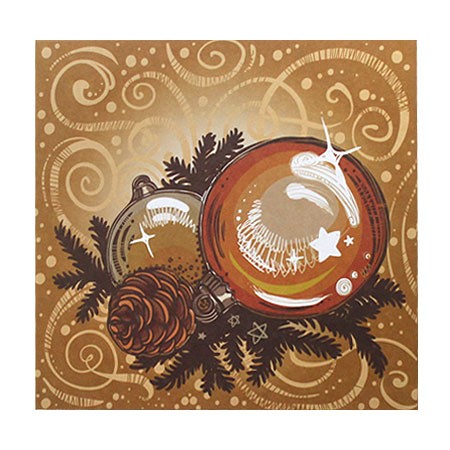 Бумага набор 15*15см  5 листов "Новогодний мотив 2"