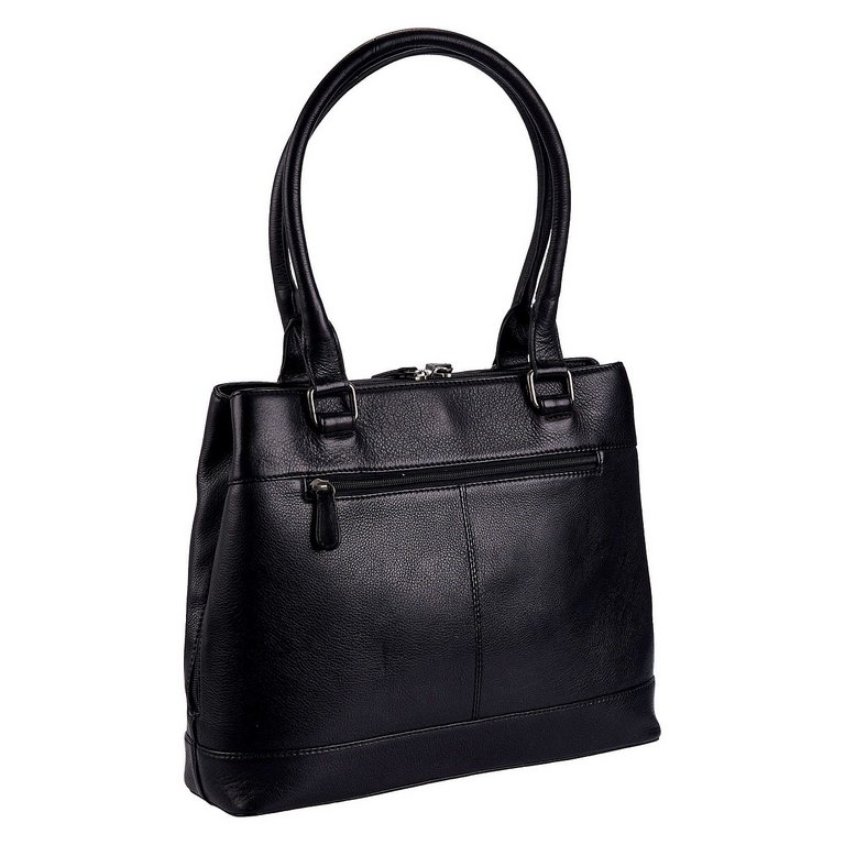 Сумка женская Dr.Koffer 34х27х9см см, нат.кожа черная