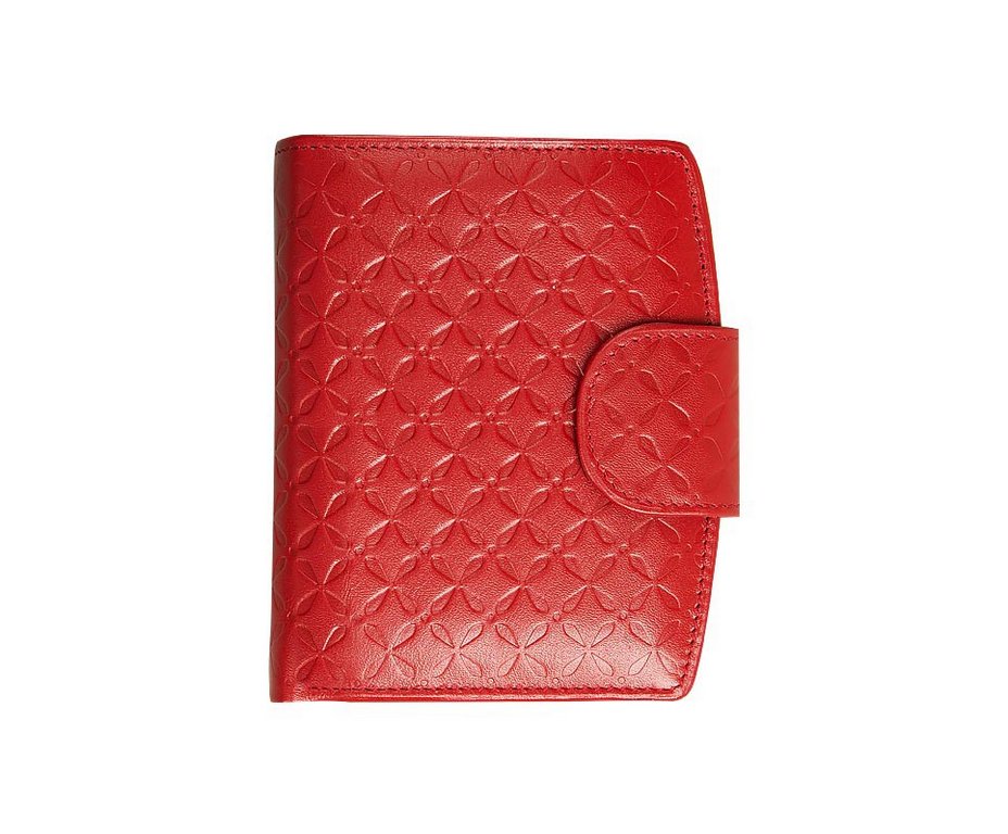 Портмоне D.Morelli женское "Red ts" среднее, нат.кожа