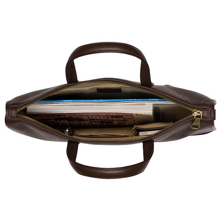 Сумка для документов Dr.Koffer, нат. кожа, коричневая