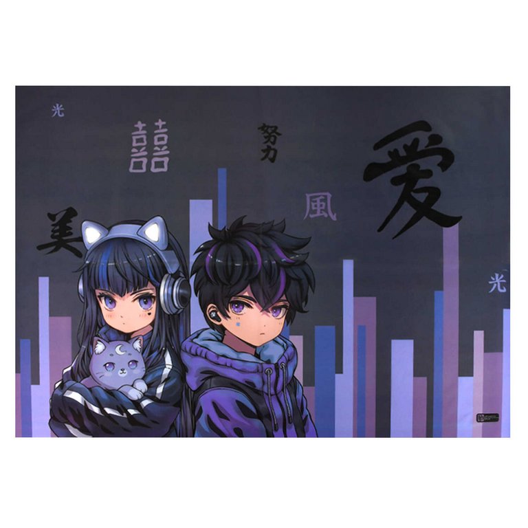 Клеёнка д/труда ПВХ 70*50 см "Кибер аниме"