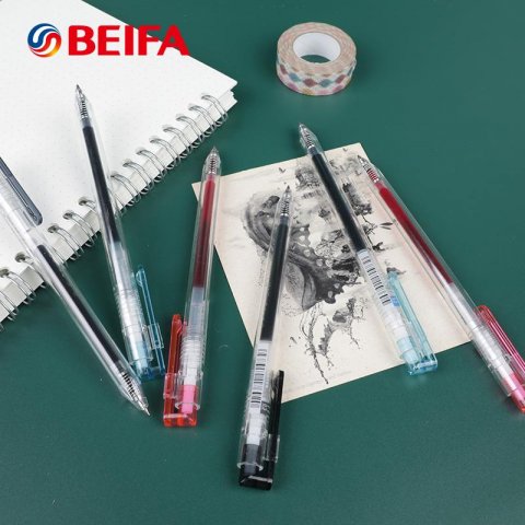 Ручка гелевая автомат Beifa 0,5мм синяя