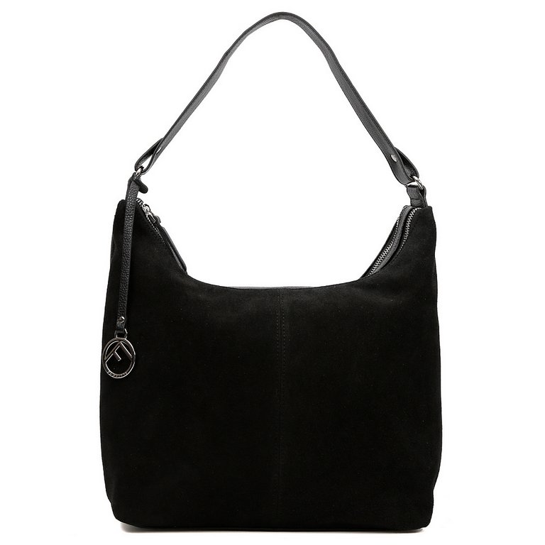 Сумка женская FABRETTI 30*26*12см, нат. кожа, черный