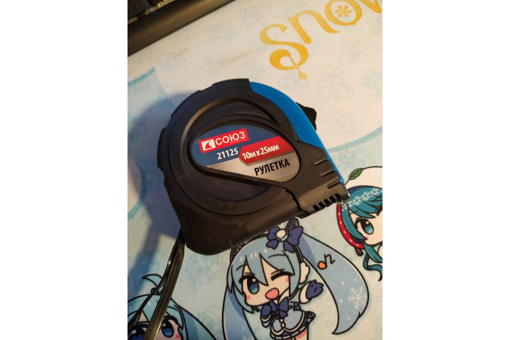 Рулетка 10м*25мм с фиксатором, метал.лента, обрезиненный корпус
