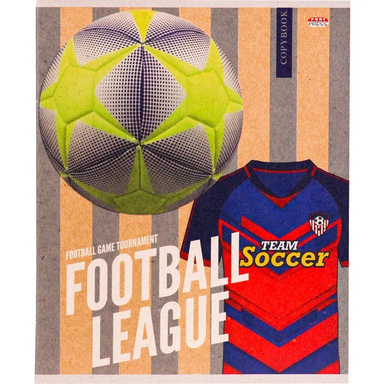 Тетрадь 48 лист кл. А5 на скрепке Prof-Press "РАЗНОЦВЕТНЫЕ МЯЧИ" обложка - крафт