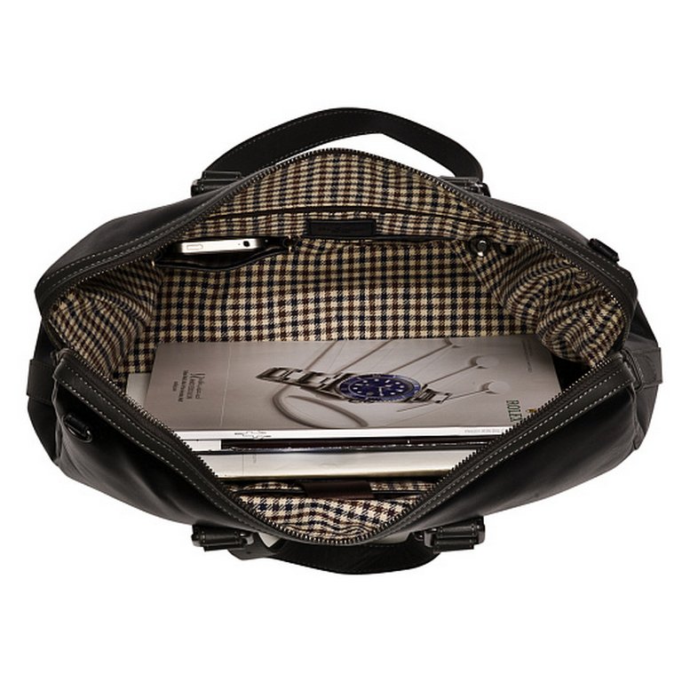 Сумка для документов Dr.Koffer, нат. кожа, черная