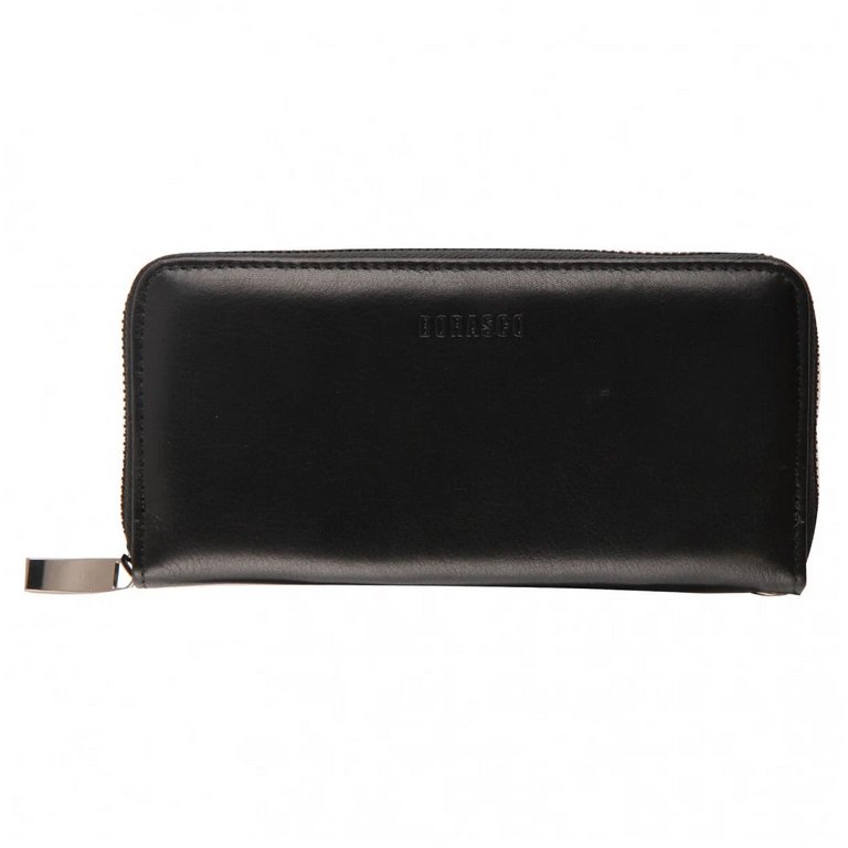Портмоне Borasco мужское, нат.кожа, 9*19 см, цвет черный
