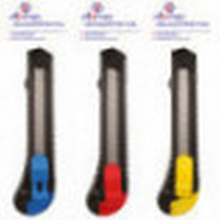 Нож канцеляр. шир. 1,8 см, пластик Attomex