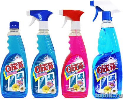 Средство для мытья стекол Лучистое стекло, курок, 450 мл.