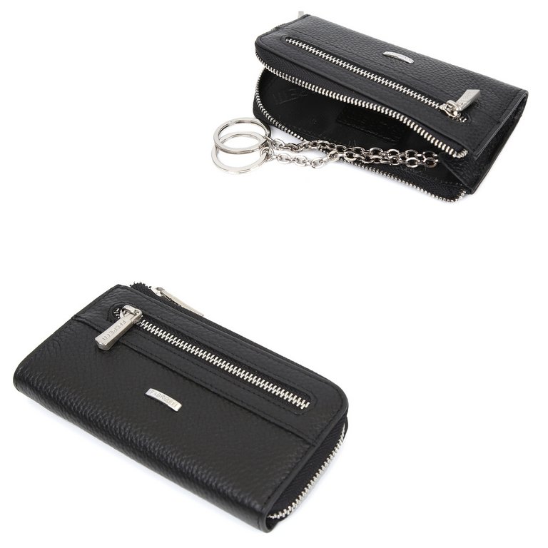 Футляр для ключей FABRETTI нат. кожа, 13х7х2 см, черный