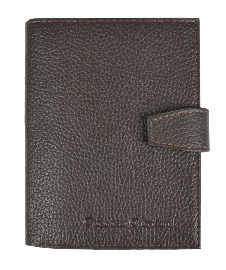 Портмоне нат. кожа "Alliance" цвет т-коричневый