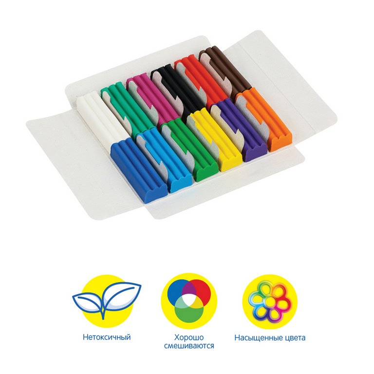 Пластилин 12 цв. 120 гр. Мульти-Пульти "Енот в сказке"