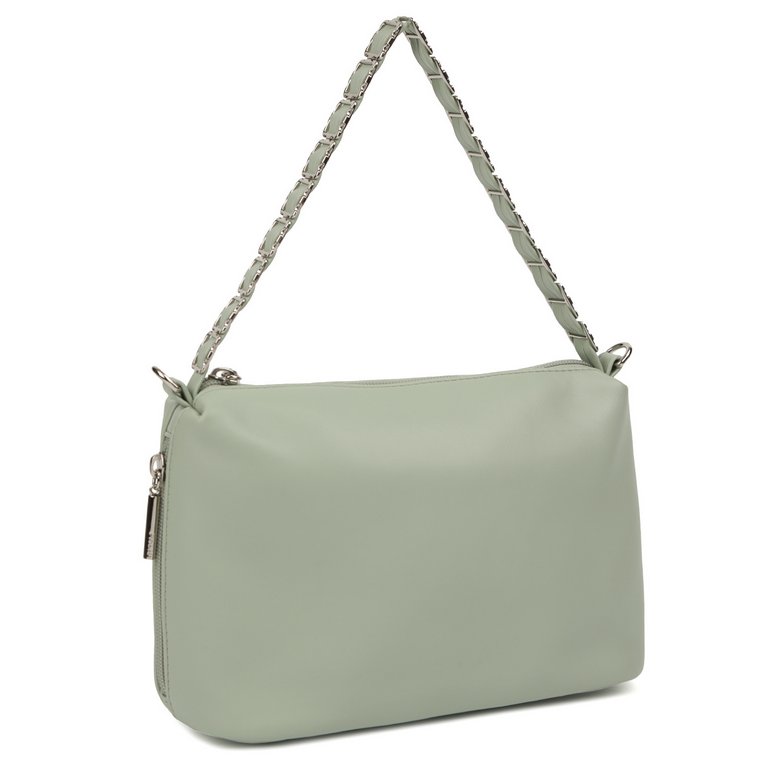 Сумка женская Palio 26х17х10 см, нат. кожа, ментол