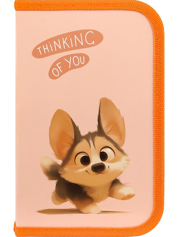 Пенал 1 отд. для девочки Profit "Маленький корги" 190х115 (ламинир.картон)