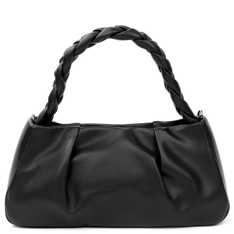 Сумка женская FABRETTI 31х15х8 см, нат. кожа, черный