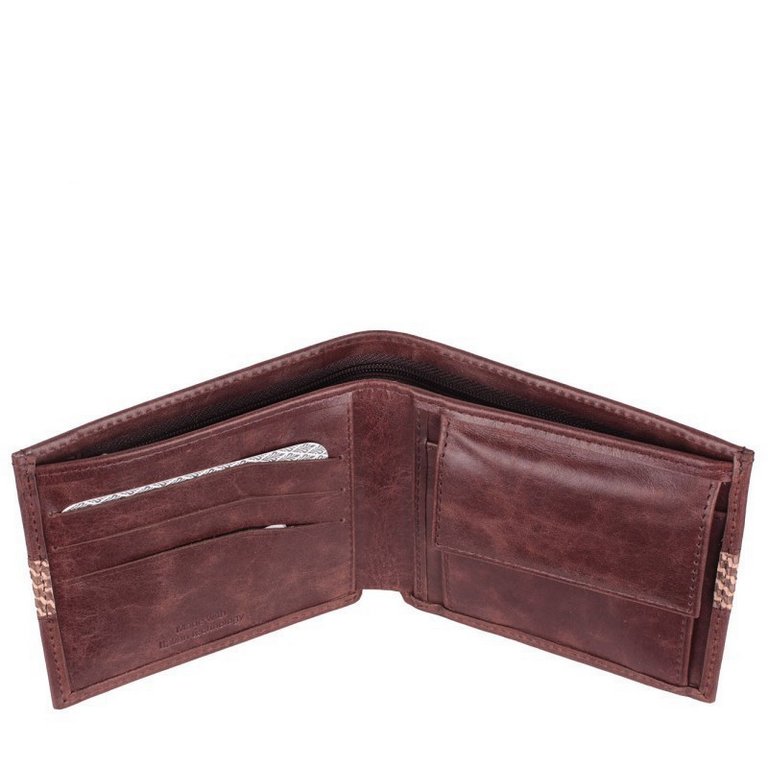 Портмоне D.Morelli мужское "Бранд" нат.кожа, коричневое