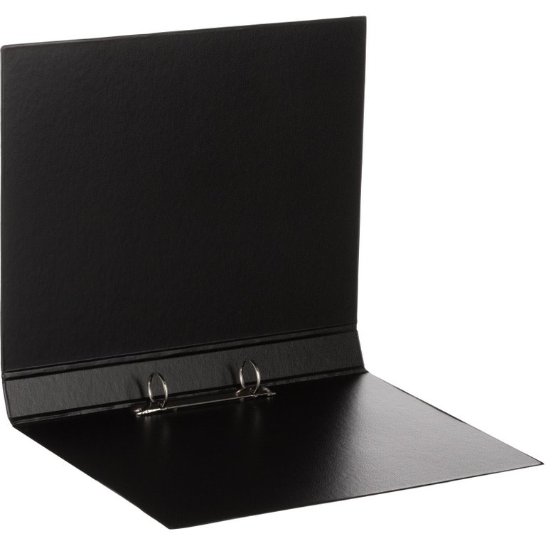 Папка на 2-х кольцах А4 35 мм Attache Selection карман на торце, картон в пленке ПВХ черная