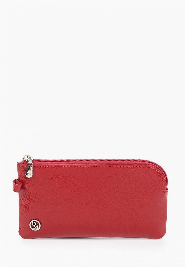 Футляр для ключей  D.Morelli "Модерн" из нат.кожи, на молнии, с RFID-защитой, красный