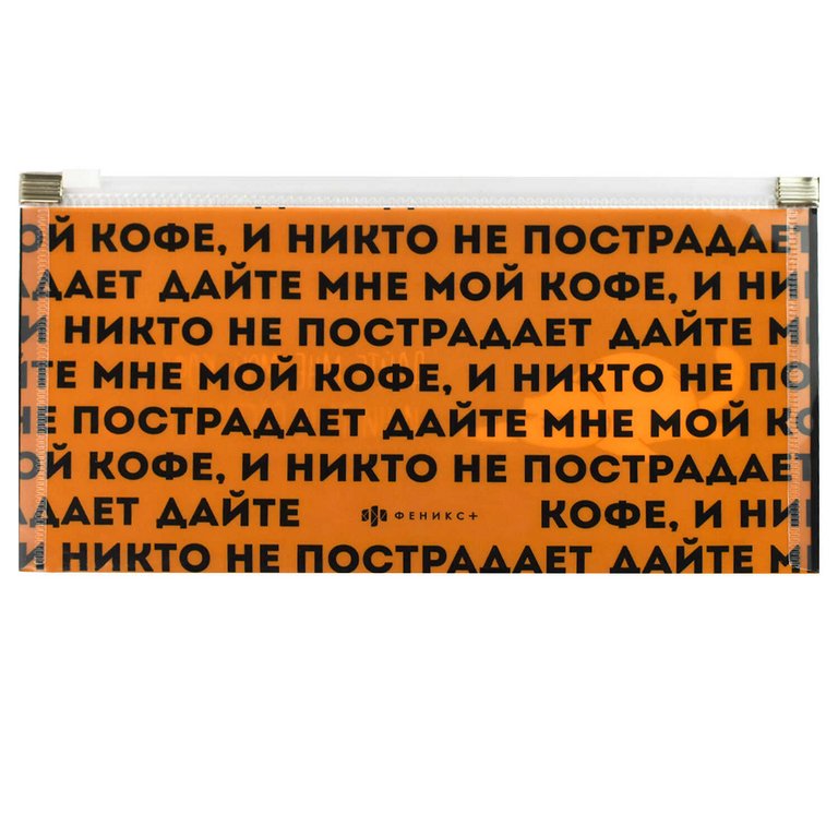 Папка на молнии (260*140 мм) пластик 0,18 мм "Кот" Феникс+