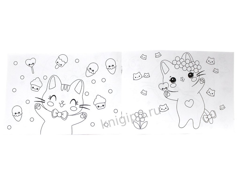 Раскраска  А5 "Котики" 16 стр. ПРОФ-пресс