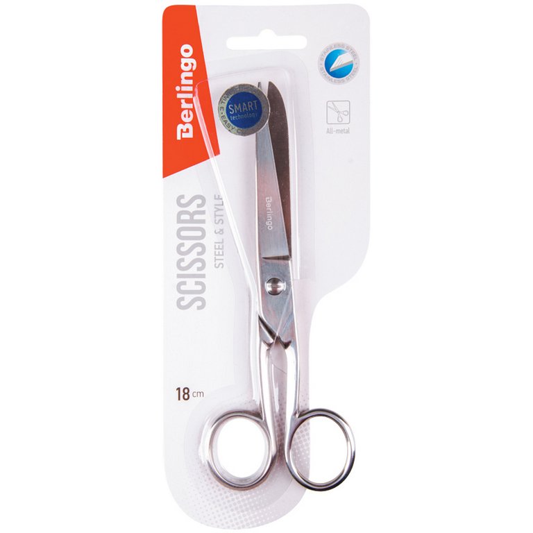 Ножницы 180 мм цельнометаллические Berlingo "Steel&Style"