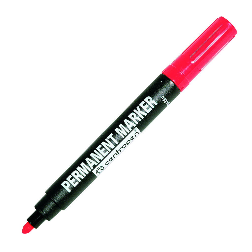 Маркер перманентный  2,5 мм Centropen круглый, красный (наконечник 5,0мм)
