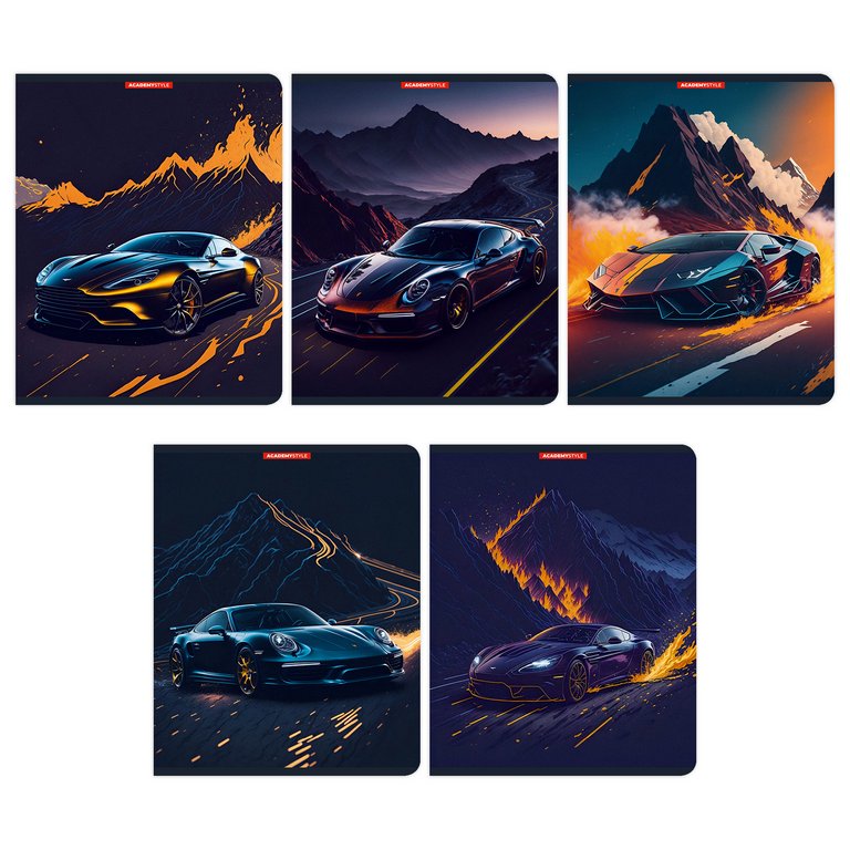 Тетрадь 48 лист кл. А5 на скрепке софт-тач ламинация