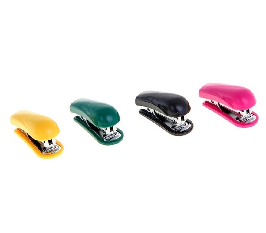 Степлер № 10 мини до 10л KW-trio, цвета в ассортименте с антистеплером