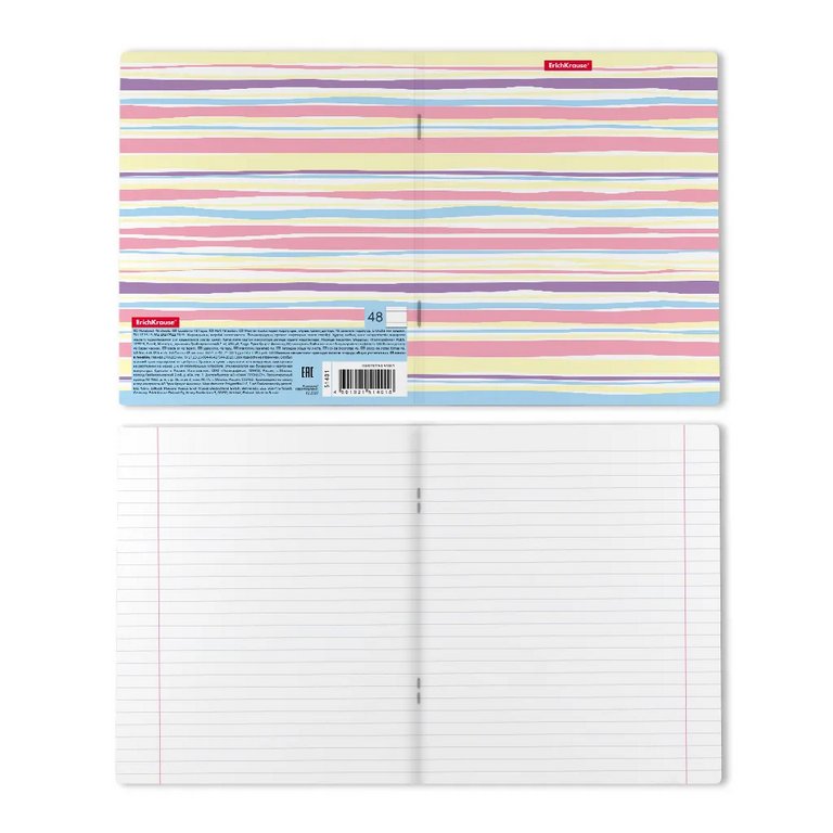 Тетрадь 48 лист лин. А5 на скрепке Pastel Lines" ErichKrause