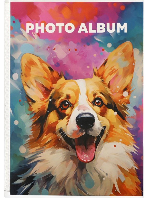 Фотоальбом  36 фото 10*15см мягкая обложка "Радостный корги"