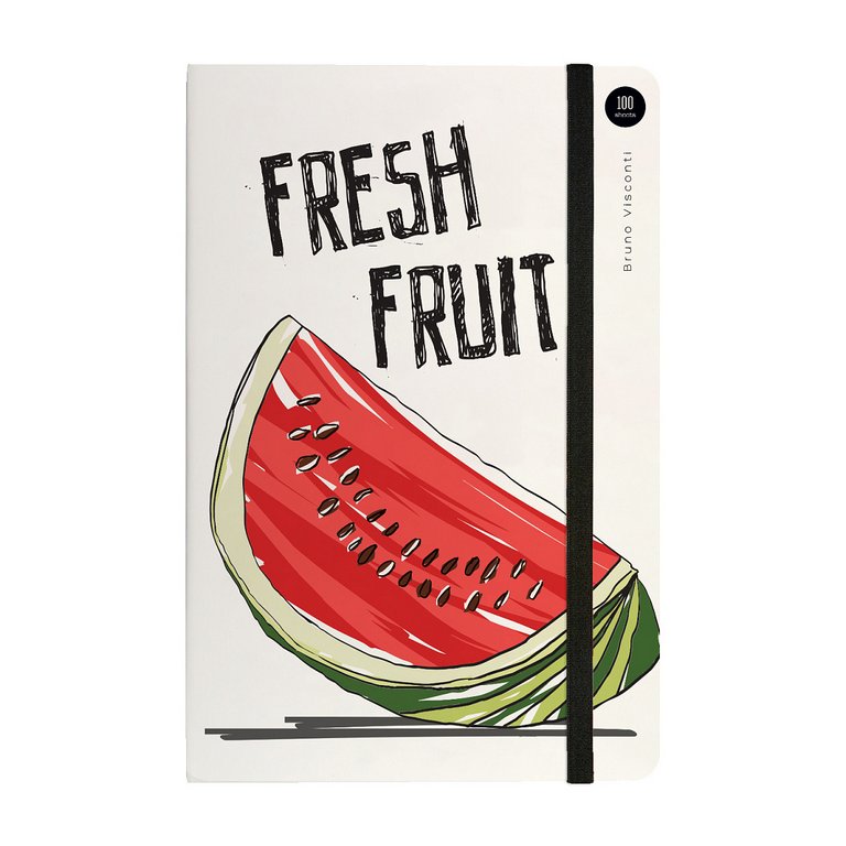 Блокнот А5 100л., 148*210 мм, обложка на резинке, ляссе "Megapolis JOURNAL. FRESH & FRUITY"