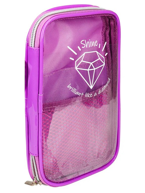 Пенал  для девочки Prof-Press "Сиреневый" 200*130*25мм силиконовый