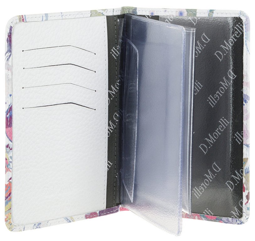 Бумажник водителя D.Morelli "Эльза" нат. кожа принт бабочка