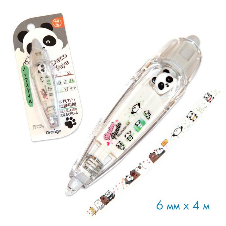 Корректирующая лента в диспен. с рисунком 6 мм х 4 м "Пандочки"