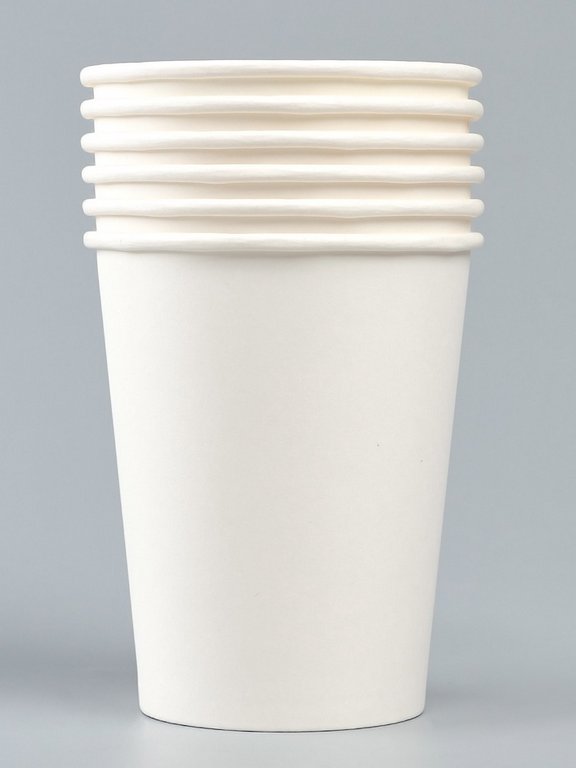 Набор одноразовой посуды картон на 6 персон "Белый"