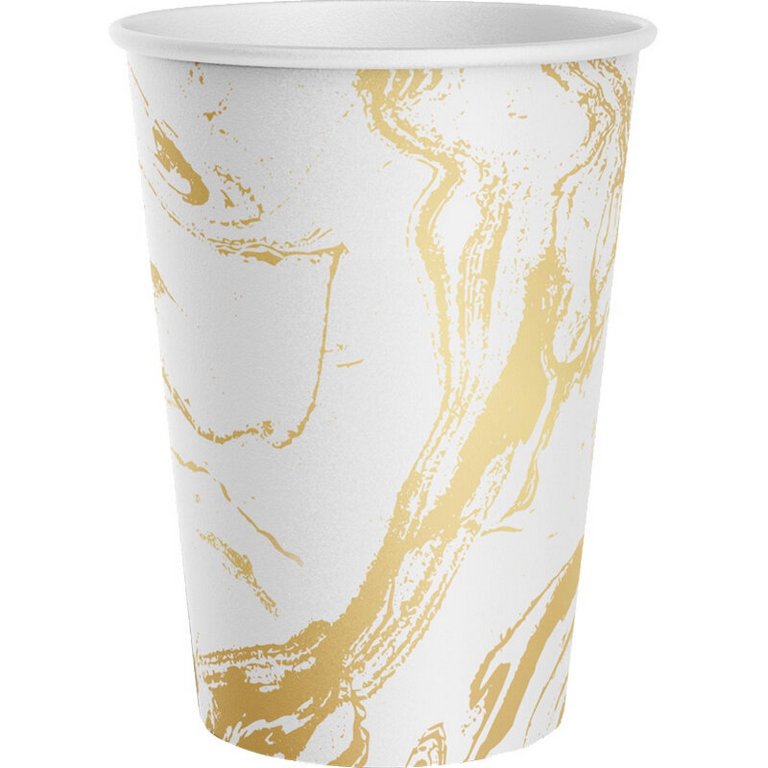 Стакан картонный 0,25 л. 6шт/уп "Белый мрамор"