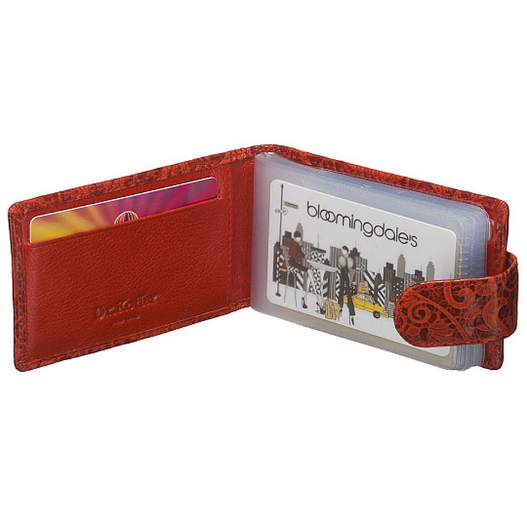 Визитница Dr.Koffer 11*7см на 48 визиток, красный