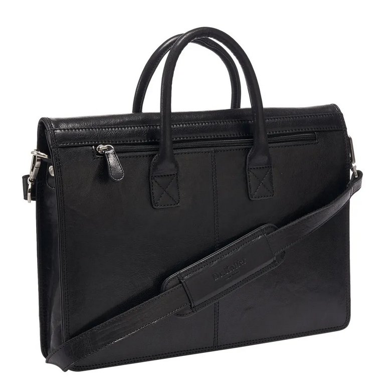 Сумка для документов Dr.Koffer, нат. кожа, черная