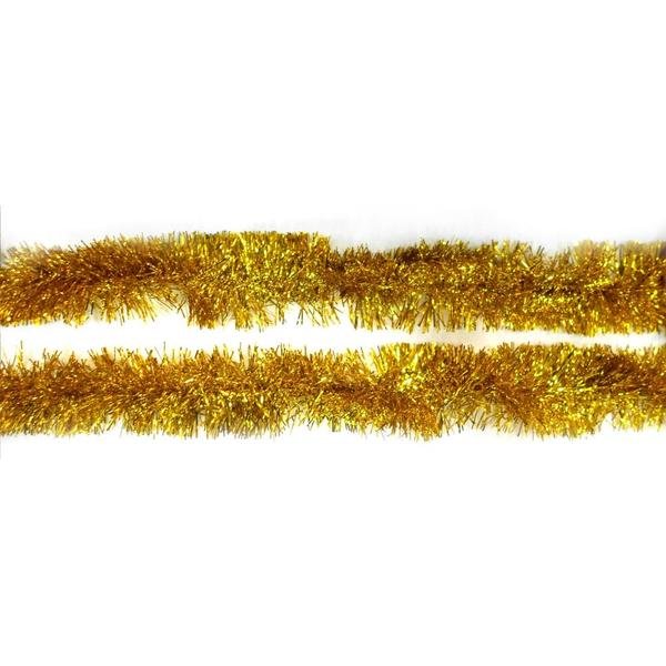Мишура d  70мм, длина 2м цвет золотой
