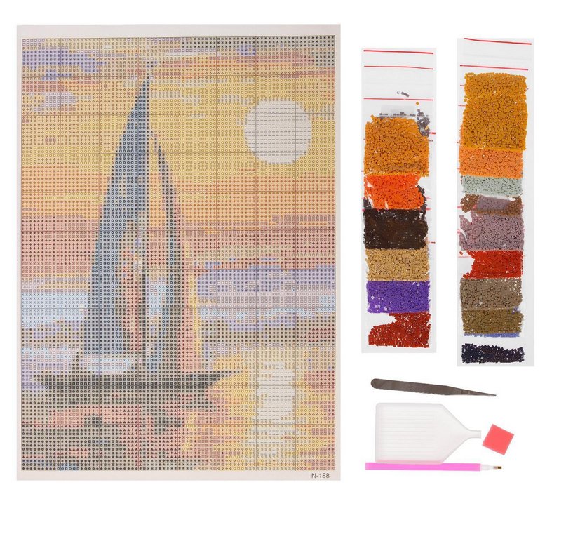 Алмазная мозаика 20*28см "Под парусом" MILATO N-188