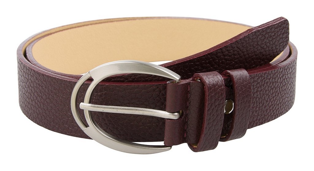 Ремень Alliance нат. кожа,  ширина 35мм, вишня