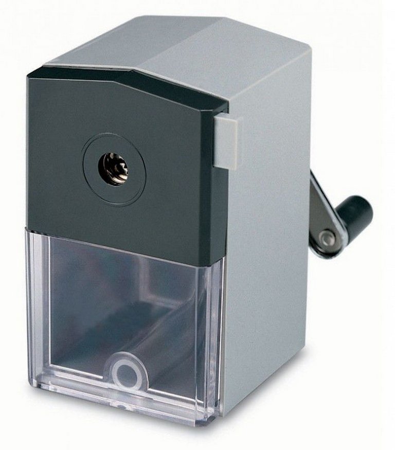 Точилка механическая пластиковый корпус KW-trio (80x85x52мм) с креплением к столу