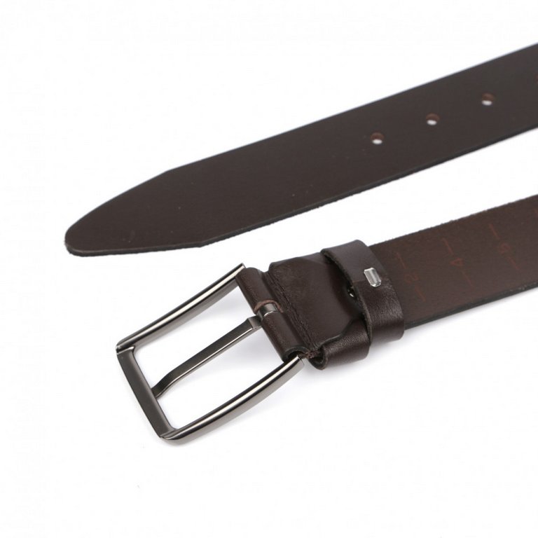 Ремень LEO VENTONI мужской, натуральная кожа, размер 125, тем. коричневый