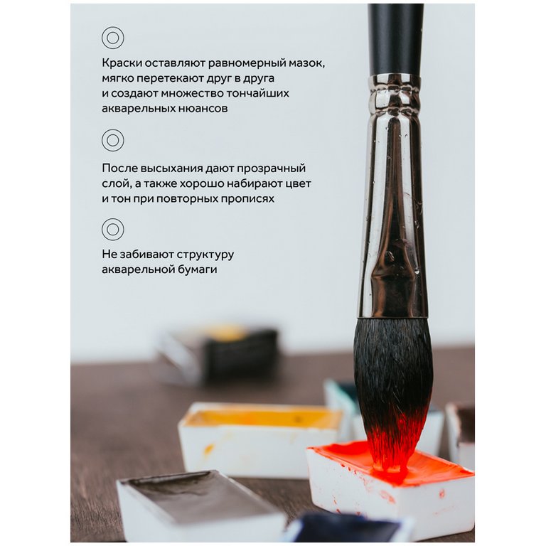 Краски акварельные художественные 36 цв. ГАММА "Старый Мастер" в кюветах по 2,6мл