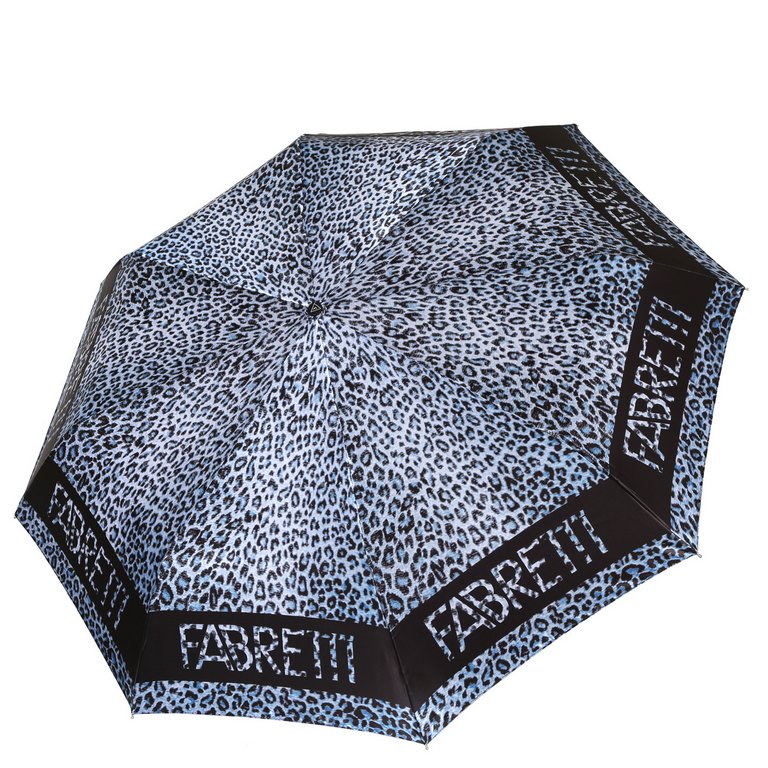 Зонт женский автомат Fabretti, 3 сложения, эпонж, голубой