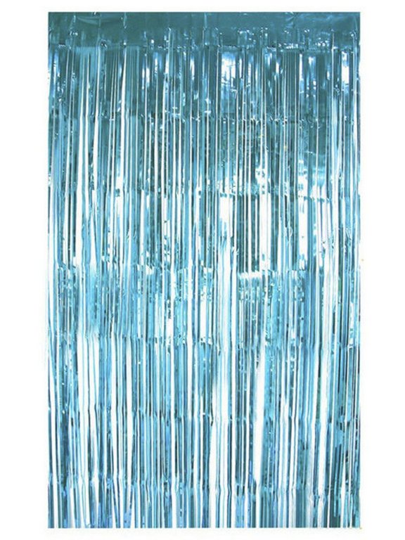 Дождик-занавес новогодний 100*200см цв. голубой