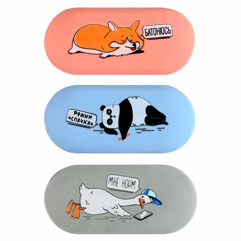 Ластик Феникс+ "Герои с характером" 12*28*60мм (3 цвета)