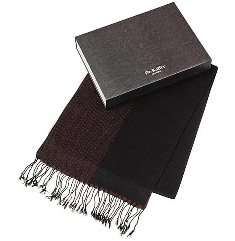 Шарф мужской Dr.Koffer 30x200 см, 50% шелк, 50% вискоза