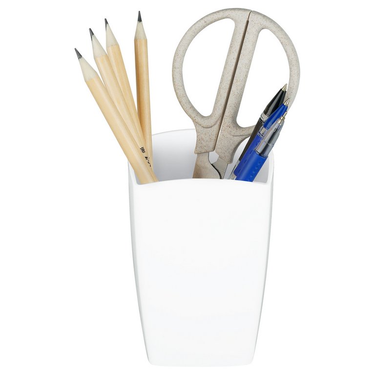 Подставка для ручек "Тропик" 7*7*10 см, белая Стамм