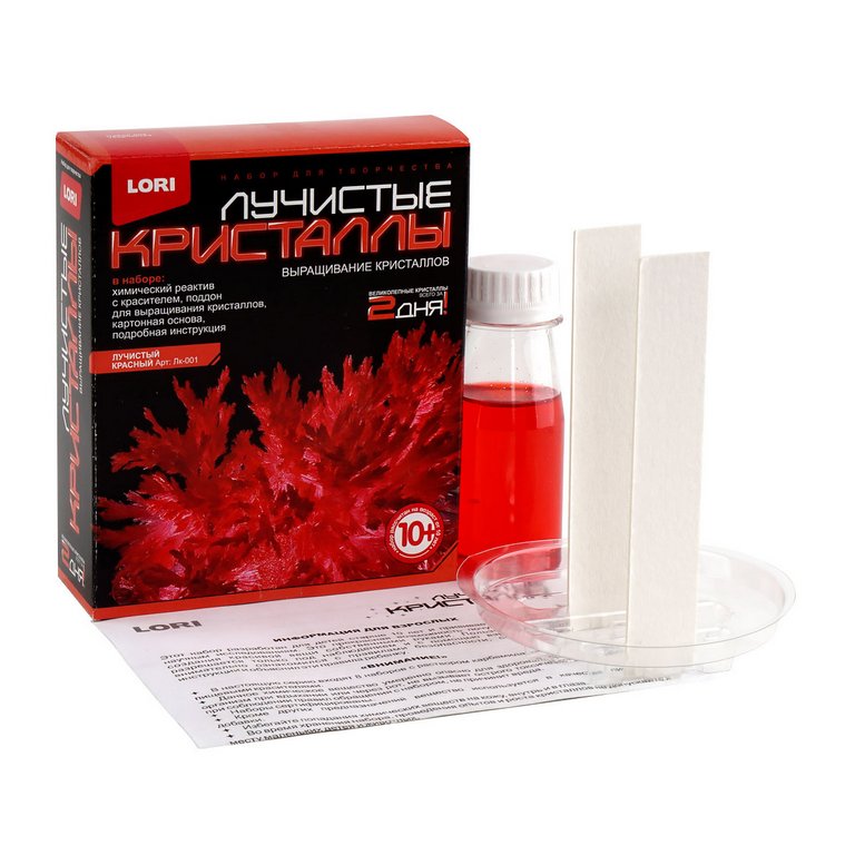 Игра научная 10+ Выращиваем кристаллы Красный Lori